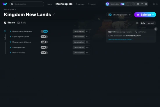 Kingdom New Lands Cheats Screenshot