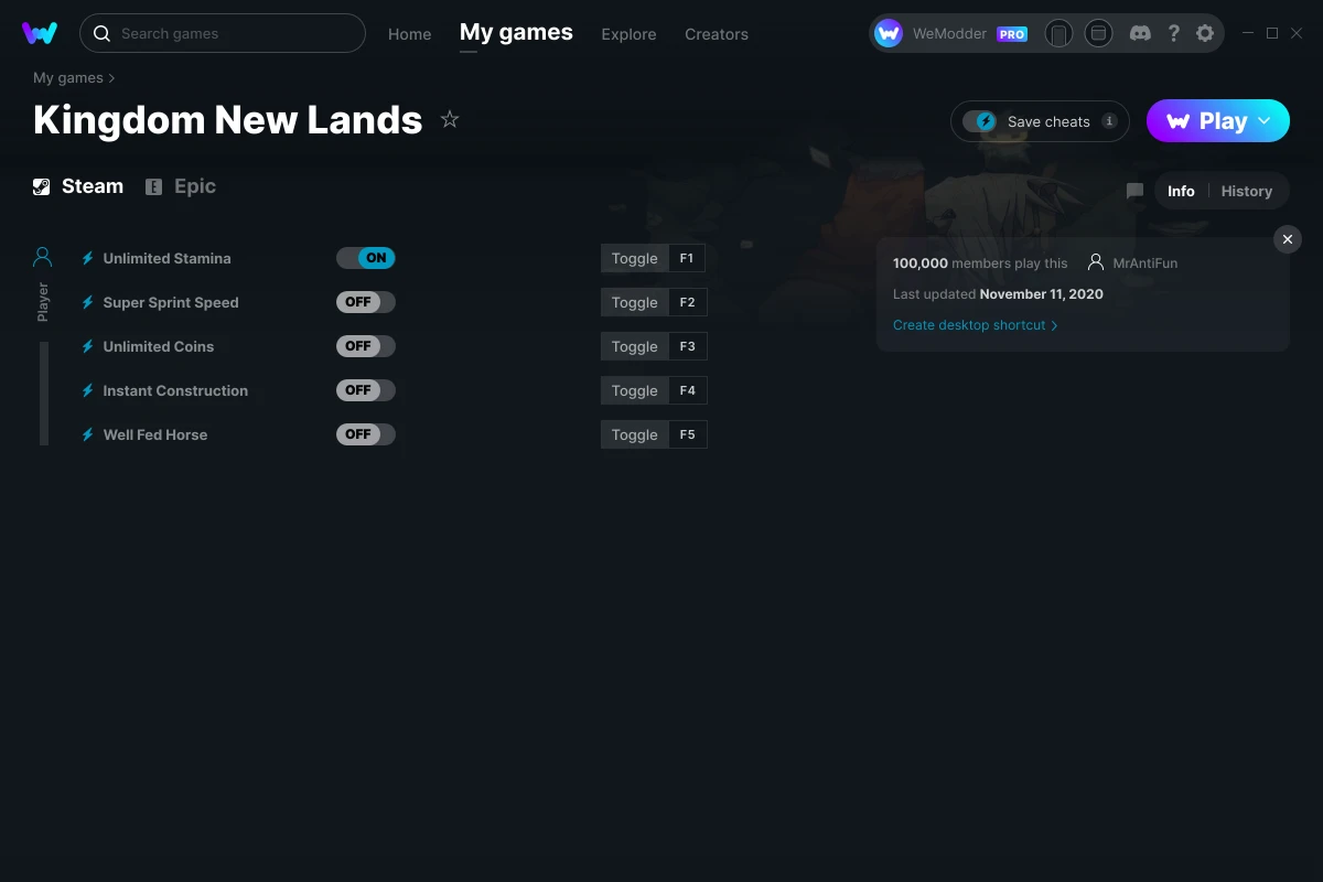 Kingdom New Lands cheats screenshot