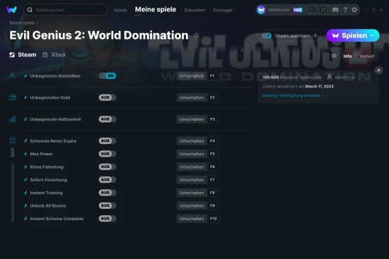 Evil Genius 2: World Domination Cheats Screenshot