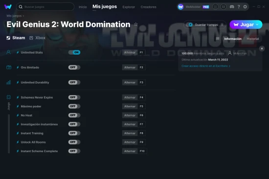 captura de pantalla de las trampas de Evil Genius 2: World Domination