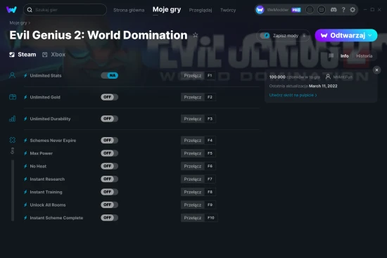 cheaty Evil Genius 2: World Domination zrzut ekranu