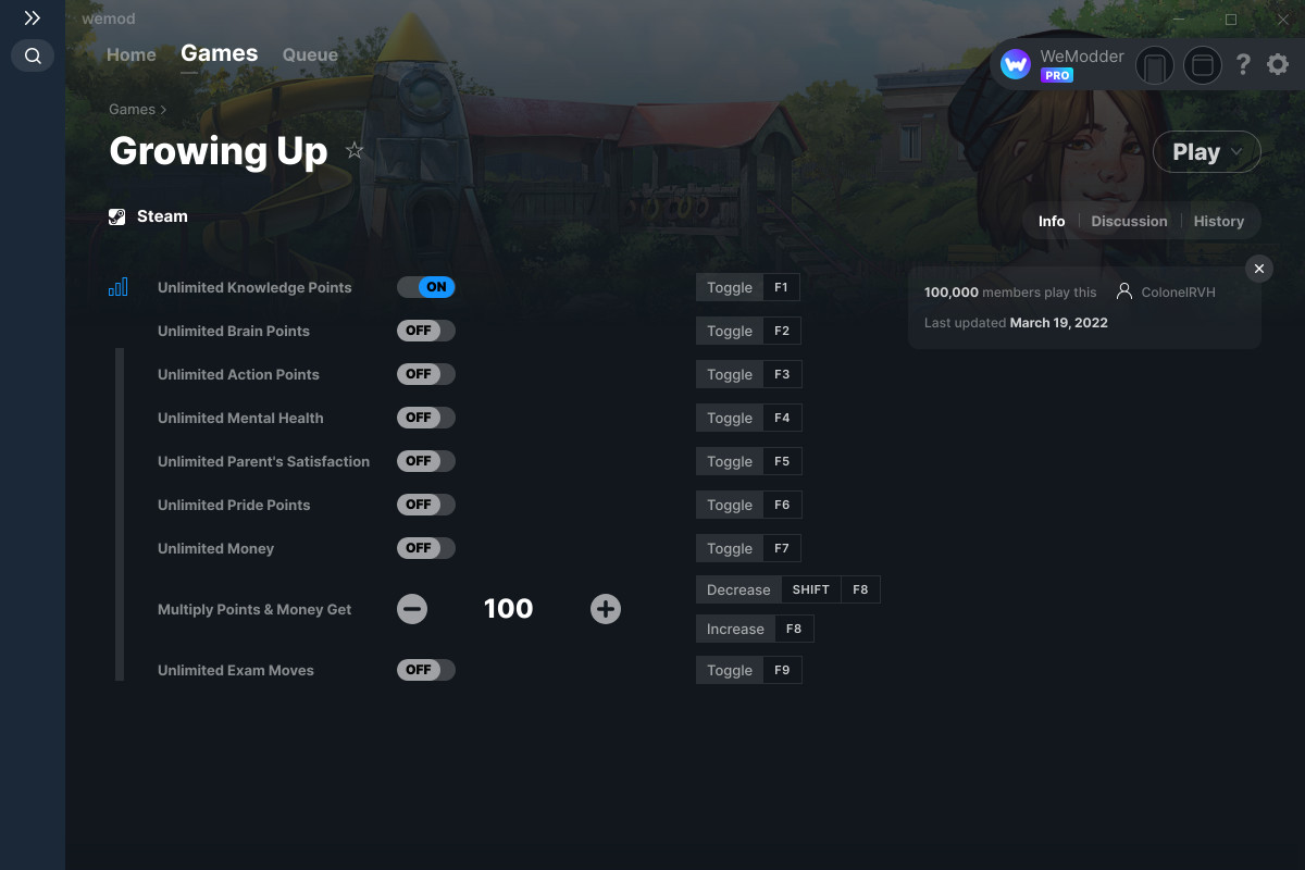 Growing Up Cheats and Trainer for Steam Trainers WeMod Community