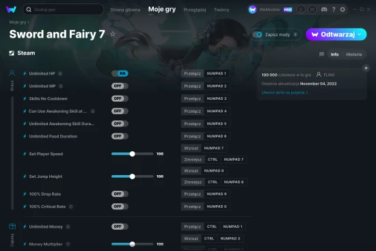 cheaty Sword and Fairy 7 zrzut ekranu