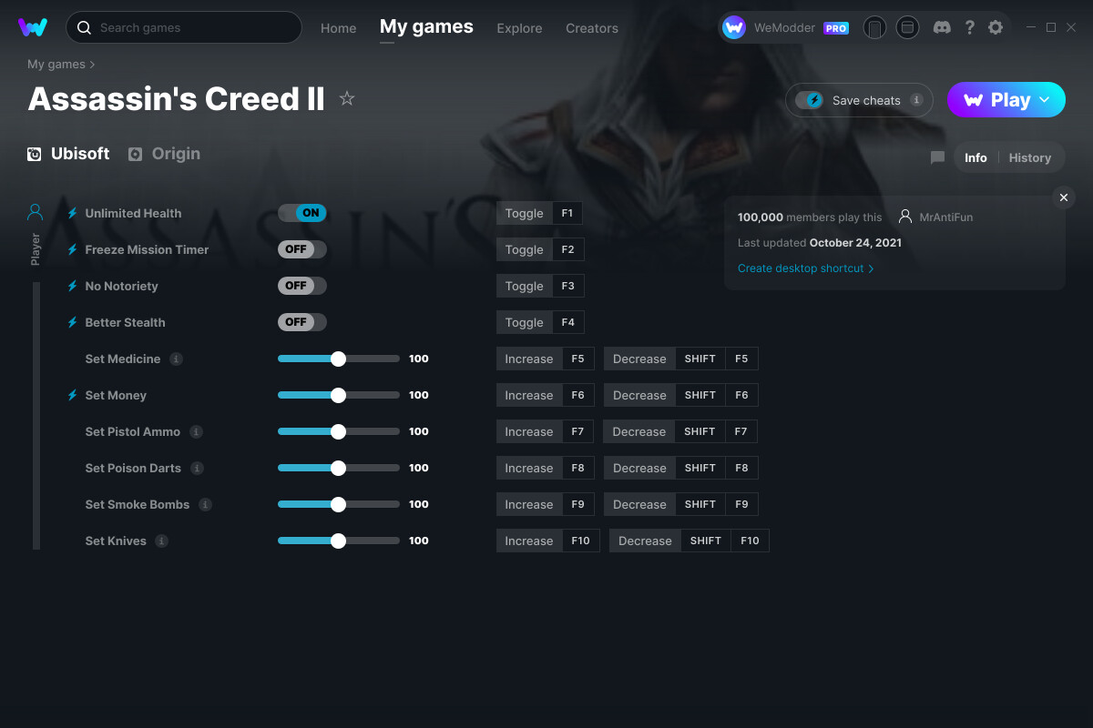 Assassin's creed origins - Mod - PC - Trainer 