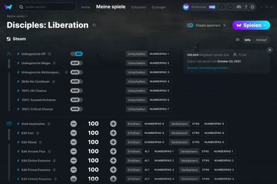 Disciples: Liberation Cheats Screenshot