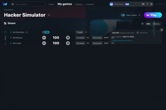 Hacker Simulator cheats screenshot