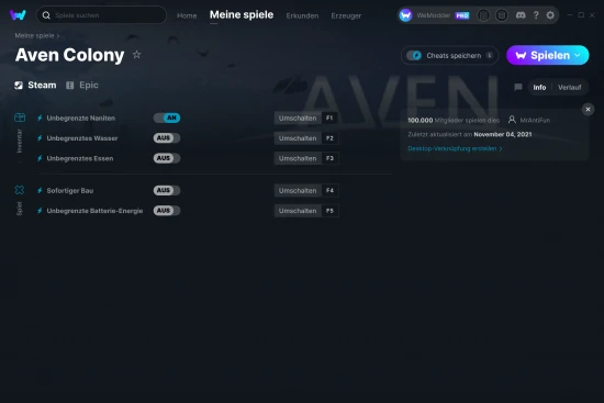 Aven Colony Cheats Screenshot