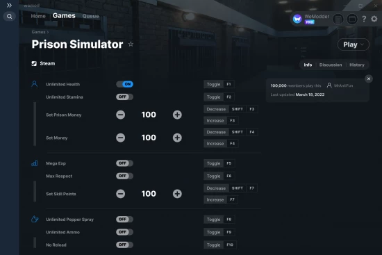 Prison Simulator cheats screenshot
