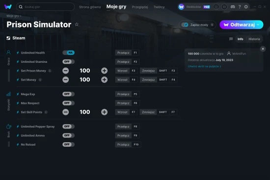 cheaty Prison Simulator zrzut ekranu