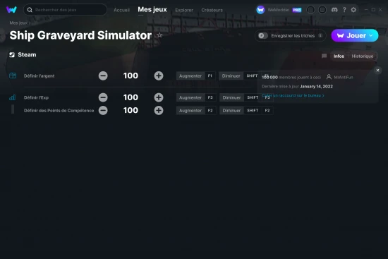 Capture d'écran de triches de Ship Graveyard Simulator