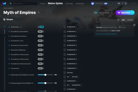 Myth of Empires Cheats Screenshot