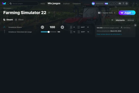 captura de pantalla de las trampas de Farming Simulator 22