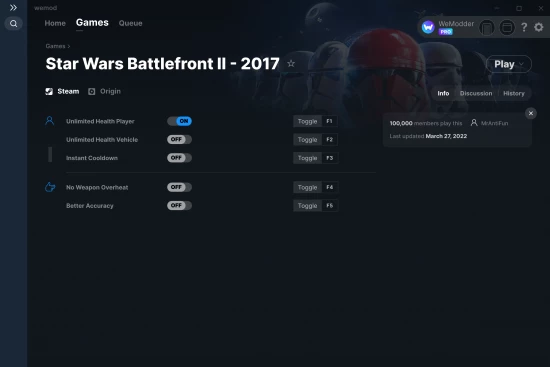 Star Wars Battlefront II - 2017 cheats screenshot