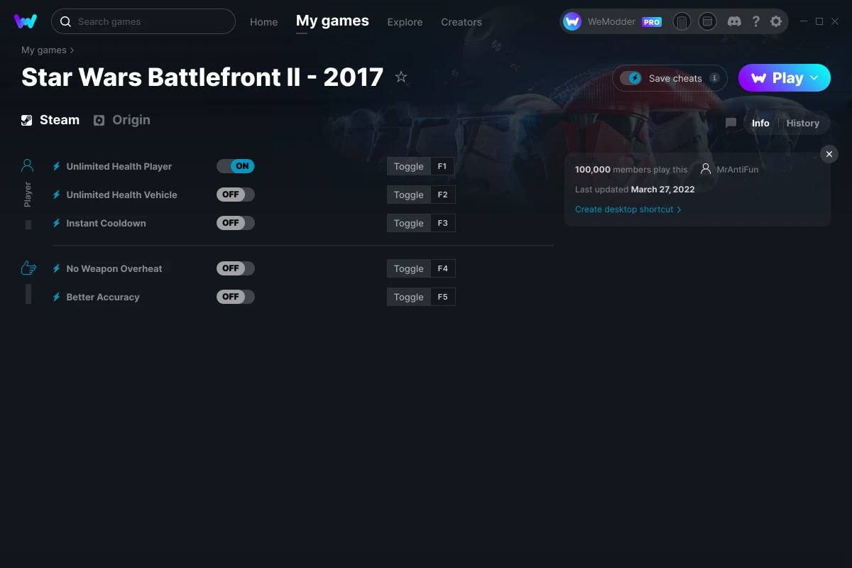 Star Wars Battlefront II - 2017 Cheats & Trainers for PC