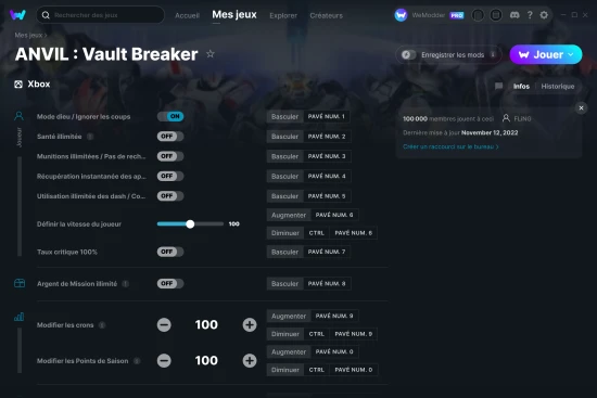 Capture d'écran de triches de ANVIL : Vault Breaker