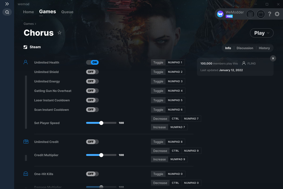Chorus Cheats and Trainer for Steam Trainers WeMod Community