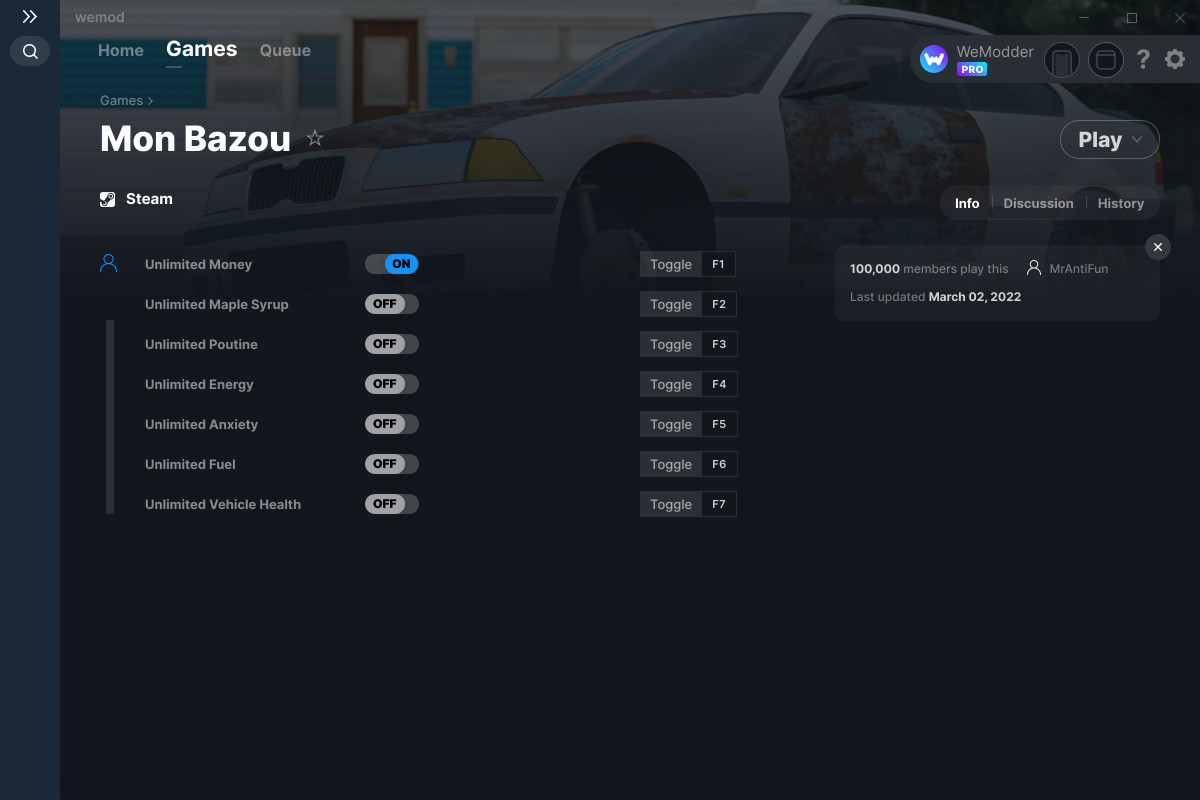 Mon Bazou Cheats and Trainer for Steam Trainers WeMod Community