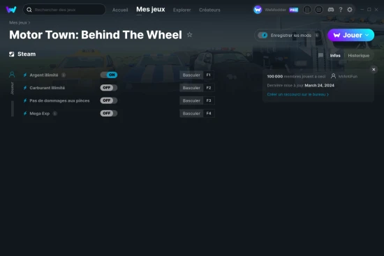 Capture d'écran de triches de Motor Town: Behind The Wheel
