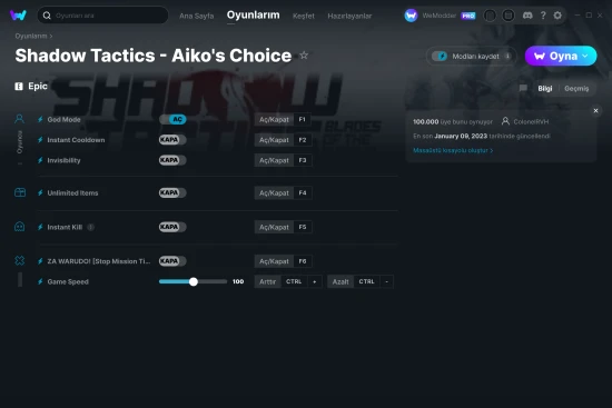 Shadow Tactics - Aiko's Choice hilelerin ekran görüntüsü