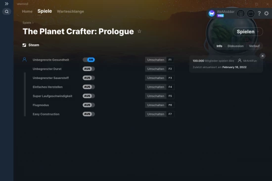 The Planet Crafter: Prologue Cheats Screenshot
