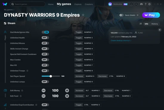 DYNASTY WARRIORS 9 Empires cheats screenshot