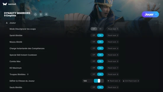 Capture d'écran de triches de DYNASTY WARRIORS 9 Empires