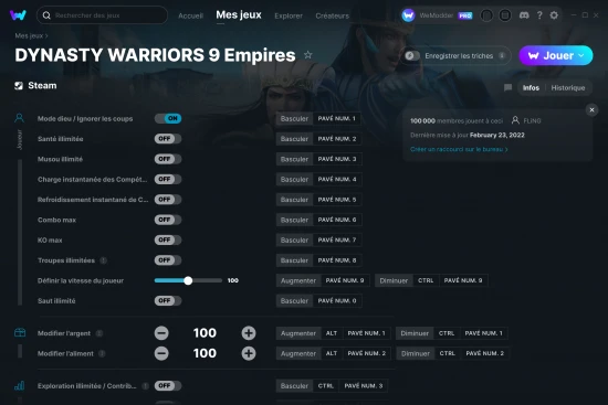 Capture d'écran de triches de DYNASTY WARRIORS 9 Empires