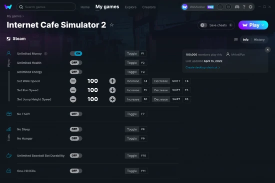 Internet Cafe Simulator 2 cheats screenshot