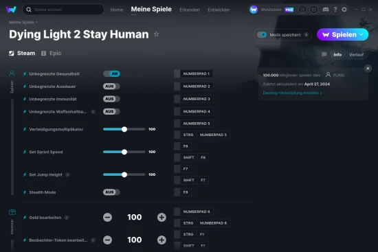 Dying Light 2 Stay Human Cheats Screenshot