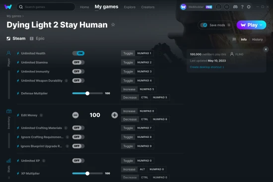 Dying Light 2 Stay Human cheats screenshot