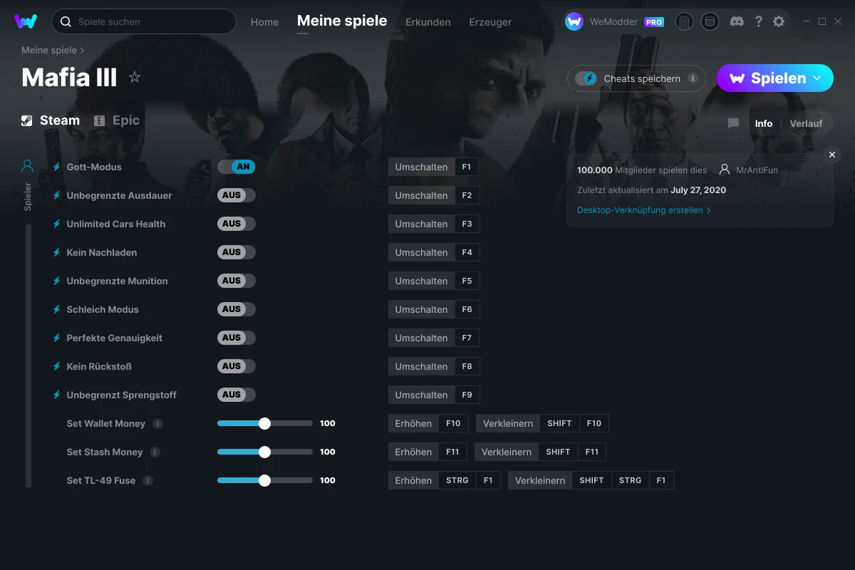 Mafia 3: Mods für bessere Grafik, mehr Geld und Munition