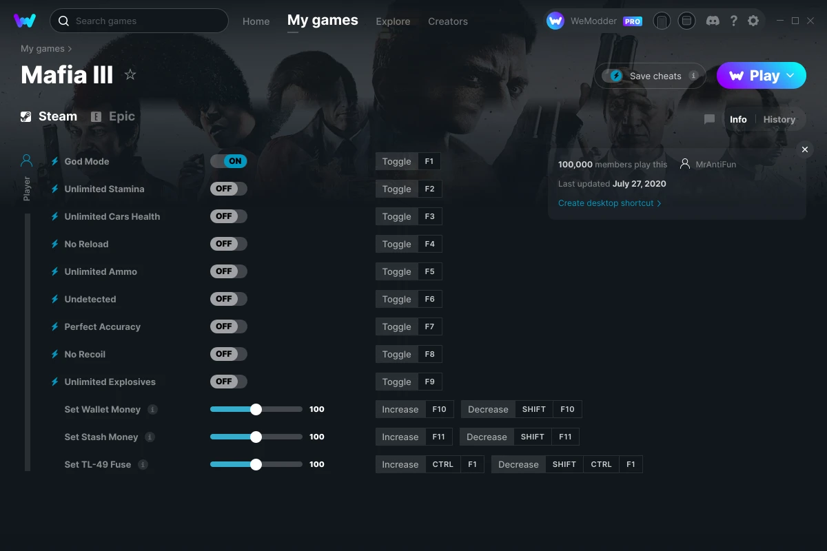 Mafia III Definitive Edition Keyboard Shortcuts by Son_Of_Diablo - Download  free from Cheatography - : Cheat Sheets For Every Occasion