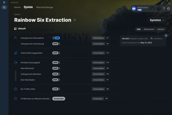 Rainbow Six Extraction Cheats Screenshot