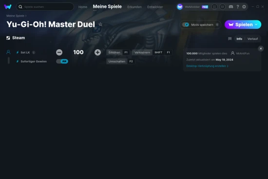 Yu-Gi-Oh! Master Duel Cheats Screenshot