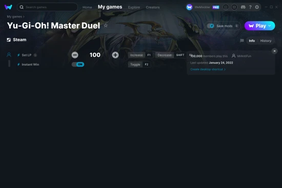Yu-Gi-Oh! Master Duel cheats screenshot