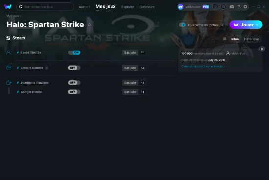 Capture d'écran de triches de Halo: Spartan Strike