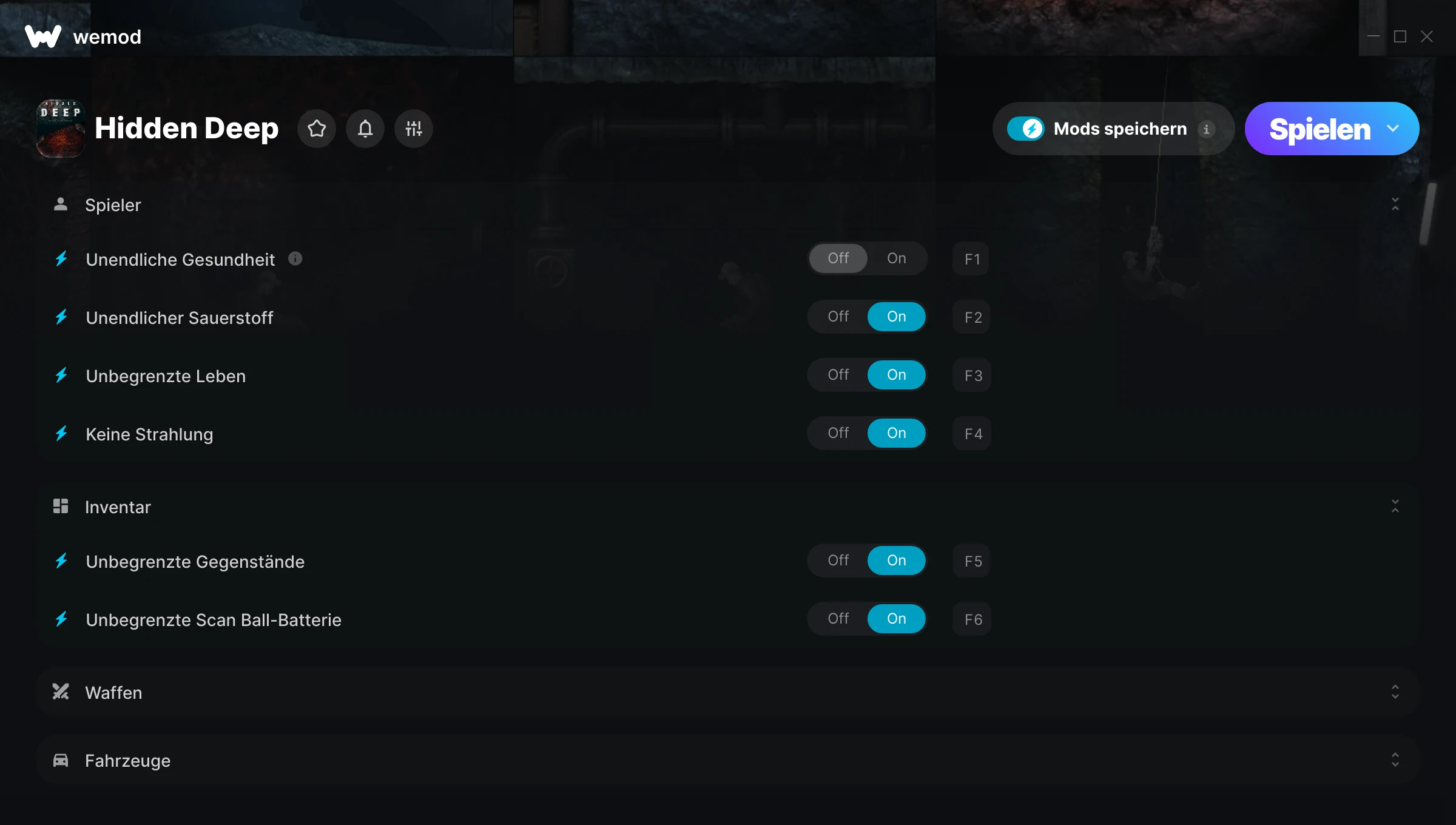 Hidden Deep Cheats Screenshot