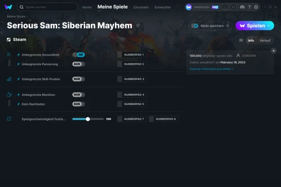 Serious Sam: Siberian Mayhem Cheats Screenshot