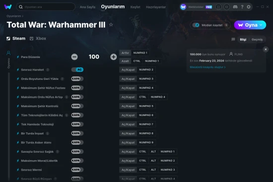Total War: Warhammer III hilelerin ekran görüntüsü