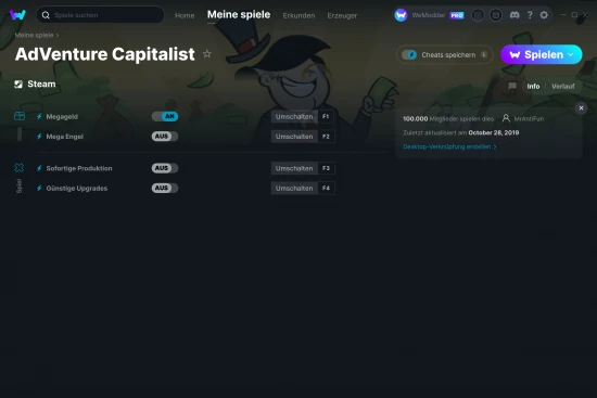 AdVenture Capitalist Cheats Screenshot
