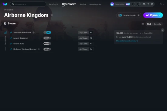 Airborne Kingdom hilelerin ekran görüntüsü