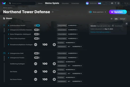 Northend Tower Defense Cheats Screenshot