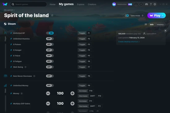 Spirit of the Island cheats screenshot