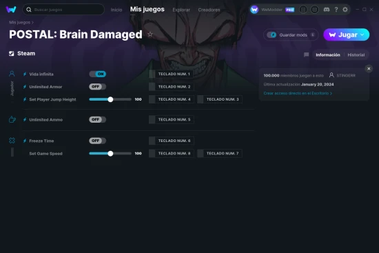 captura de pantalla de las trampas de POSTAL: Brain Damaged
