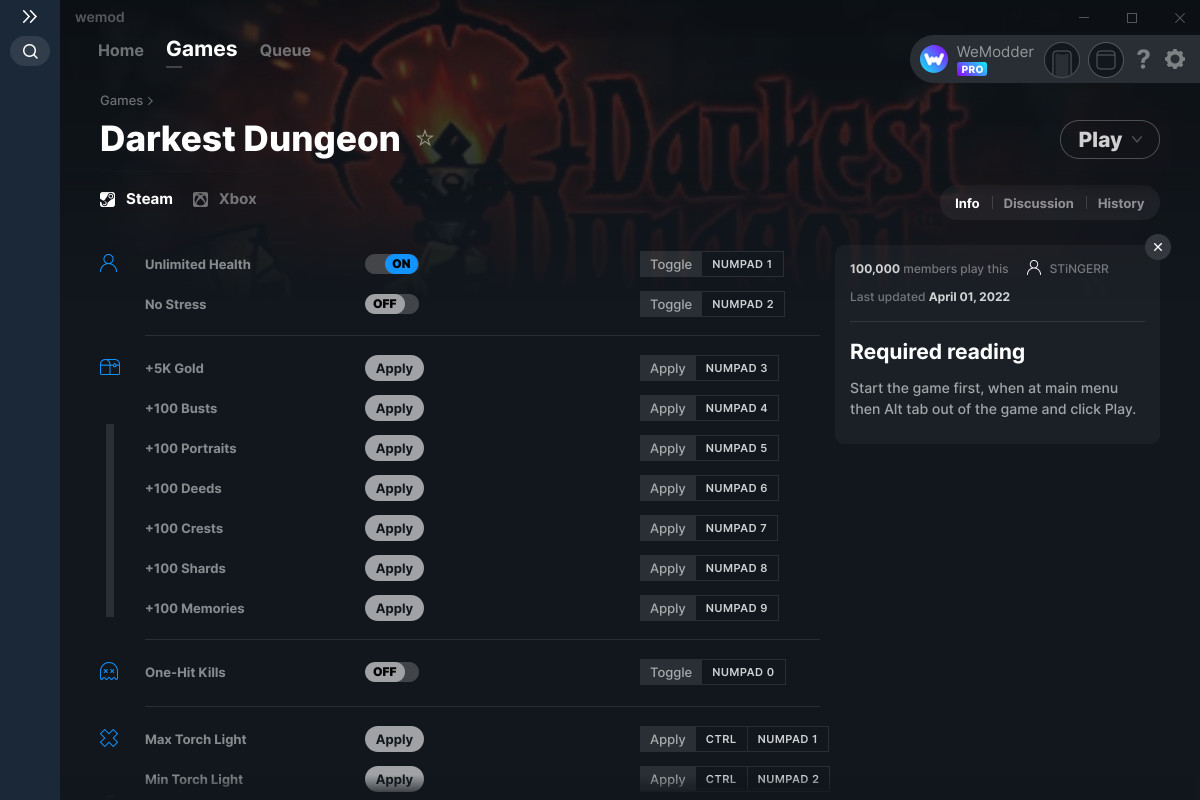 darkest dungeon trainer darkest dungeon cheat engine table