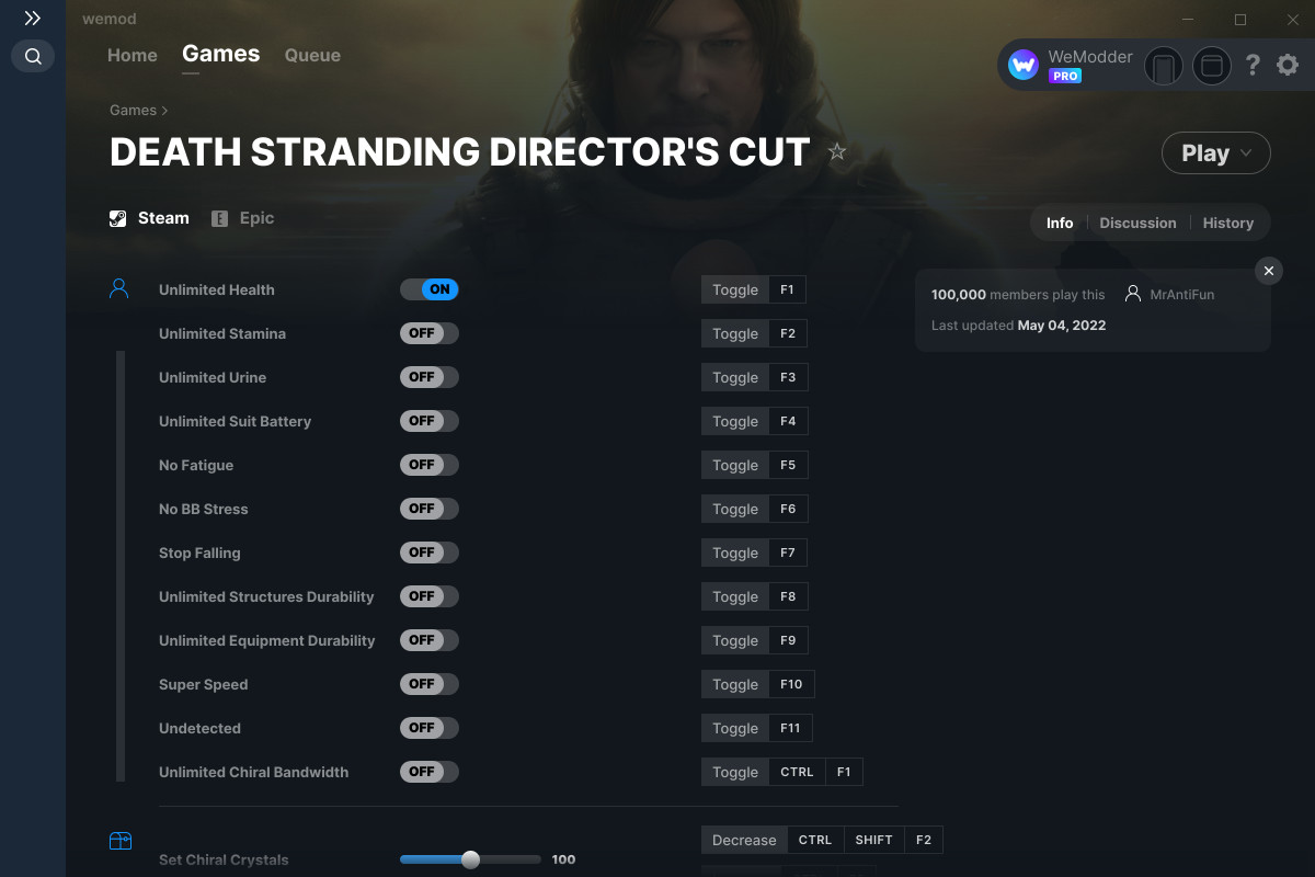 DEATH STRANDING DIRECTOR'S CUT Cheats and Trainer for Steam - Trainers