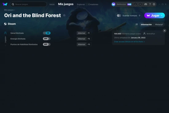 captura de pantalla de las trampas de Ori and the Blind Forest