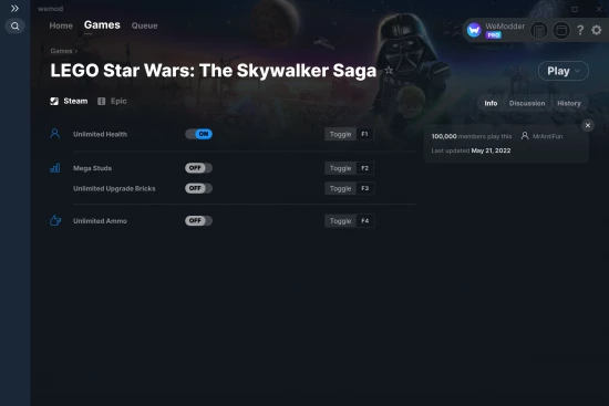 LEGO Star Wars: The Skywalker Saga cheats screenshot