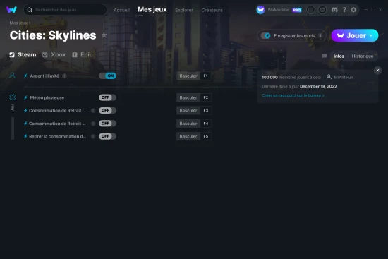 Capture d'écran de triches de Cities: Skylines