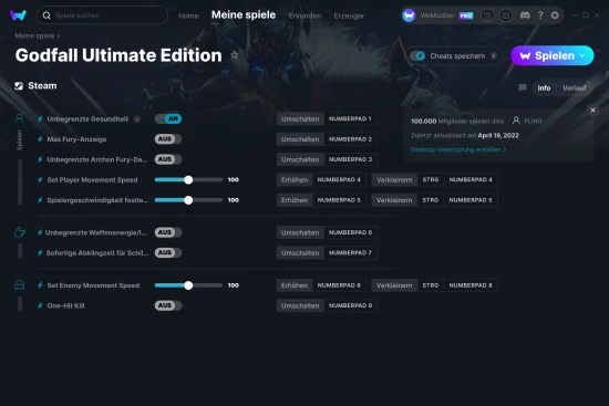 Godfall Ultimate Edition Cheats Screenshot